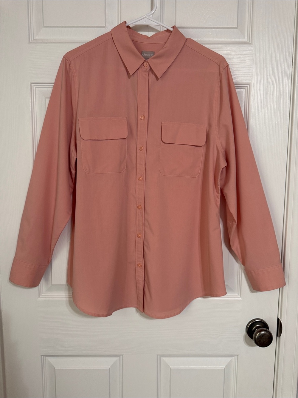 Chico's Dusty-Pink Button Front Shirt